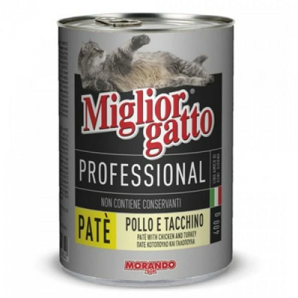 Morando Miglior Gatto Paté Pollo e Tacchino 24 x 400 g