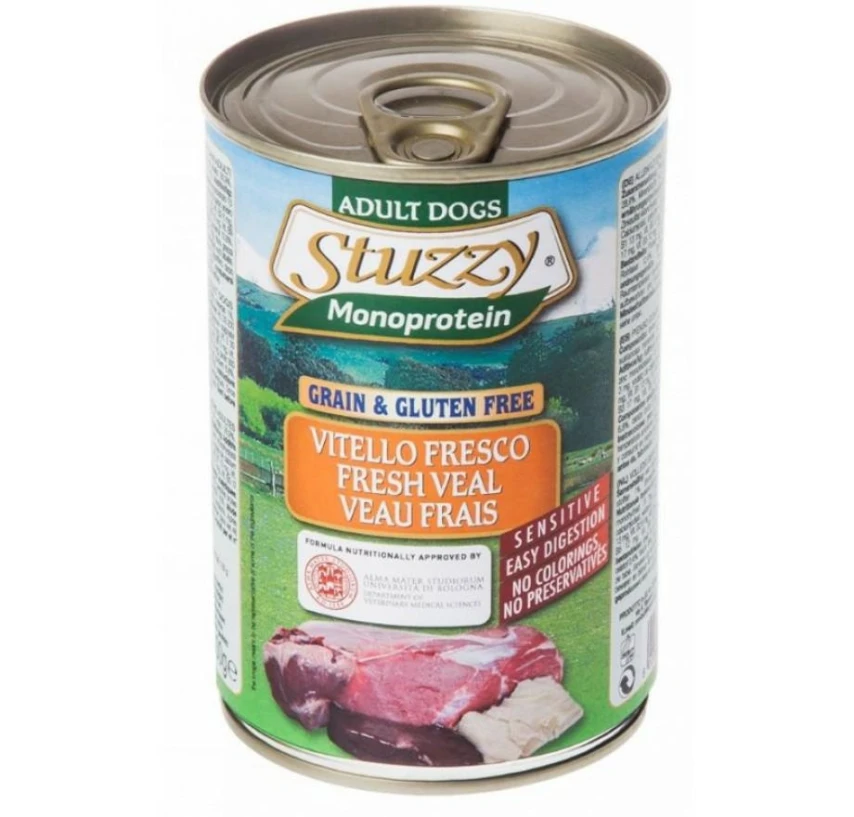 Agras StuzzyDog Mono Vitello 400 g - Umido per Cani