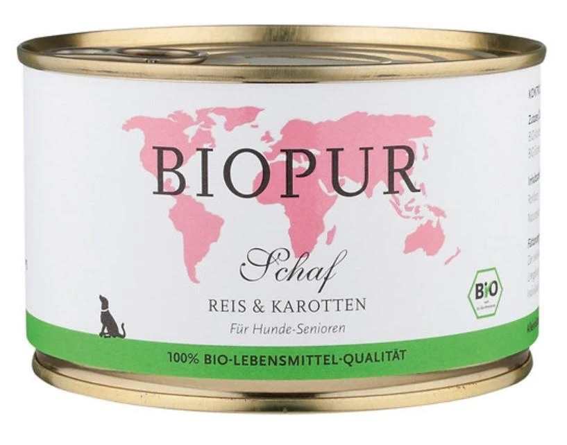 Biopur Cane Senior Umido Pecora, Riso e Carote 400 g