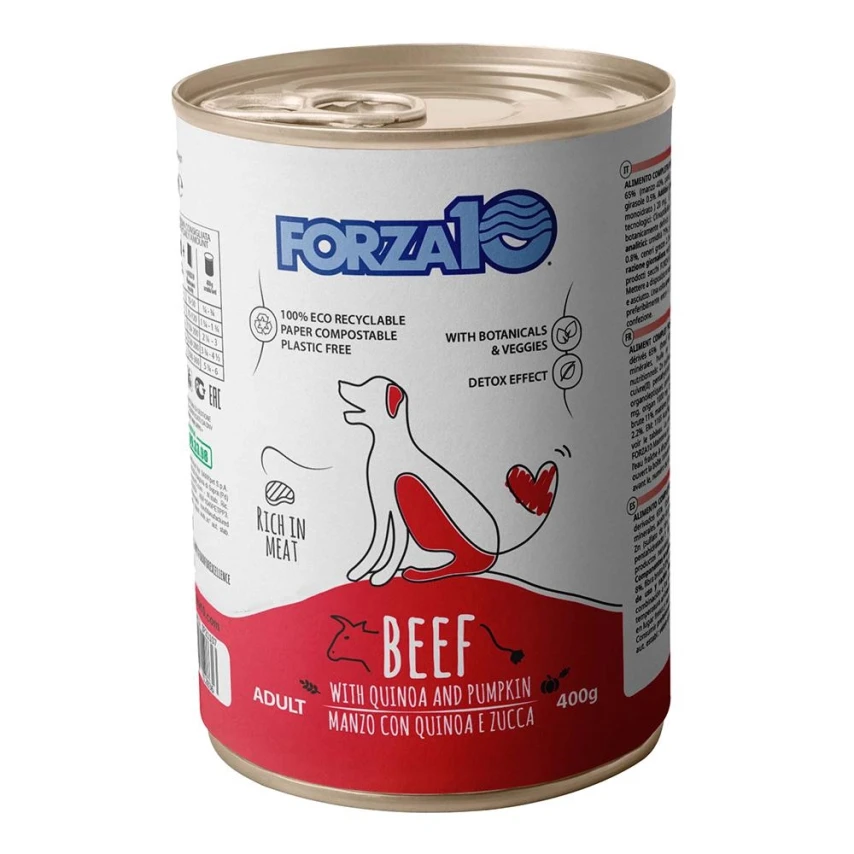 Forza10 Umido per Cani Manzo, Quinoa e Zucca 400 g