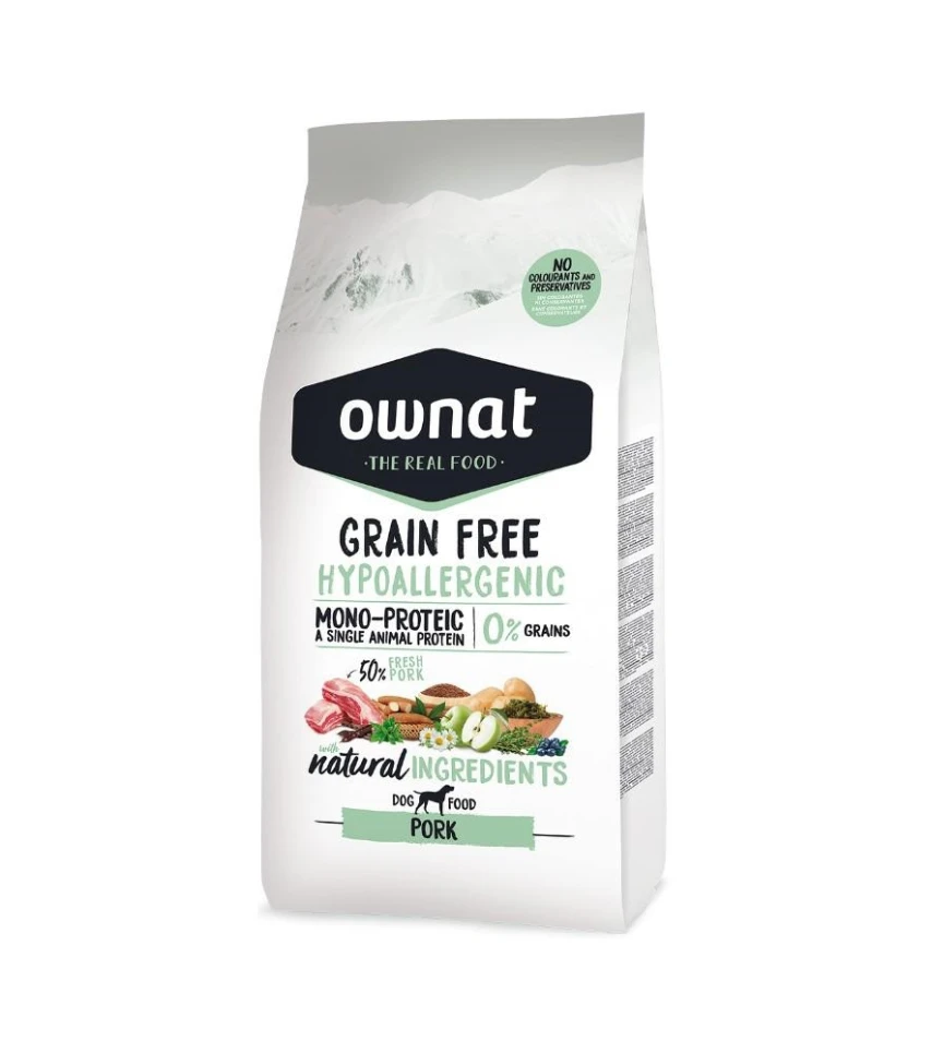 Ownat Crocchette Cane Grain Free Hypo Maiale 3 kg