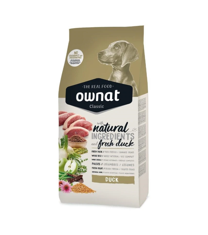 Ownat Dog Classic Anatra 4 kg - Mangime secco per cani