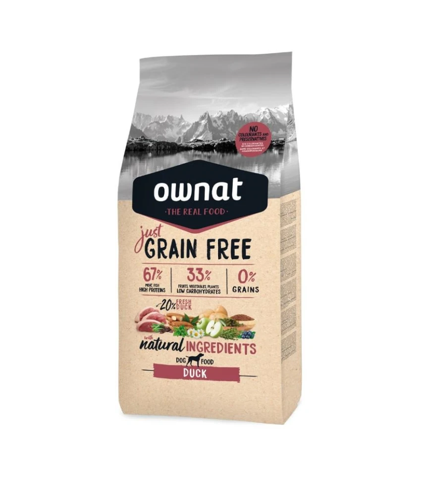Ownat Grain Free Solo Anatra - Crocchette Cane 3 kg