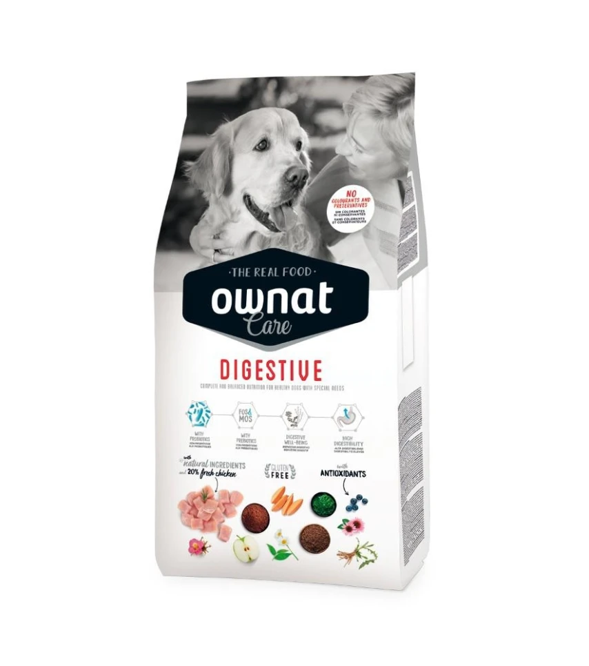 Ownat Dog Care Digestive - Crocchette per Cani 3 kg