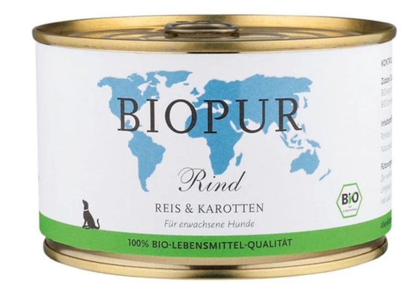 Biopur Dog Manzo, Riso e Carote 200 g - Umido per cani