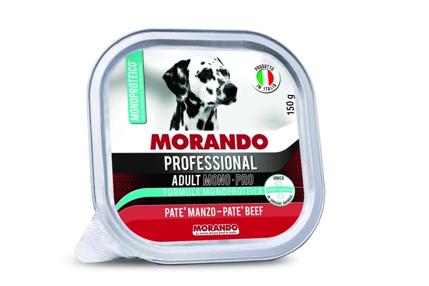Morando Prof Dog Paté Mono Manzo per Cani 22 x 150 g