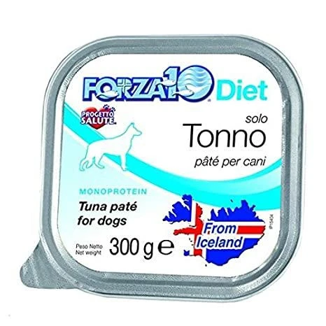 Forza10 Solo Diet Tonno Umido per Cani, 18 x 300 g