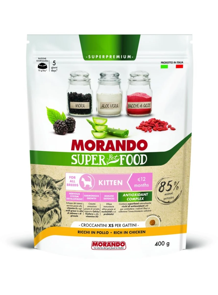 Morando Super Cat Kitten Pollo 400g - Mangime Secco per Gatti