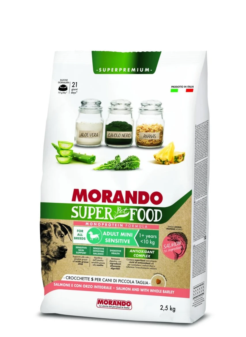 Morando Super Dog Mini Sensitive Salmone e Orzo 2,5 kg