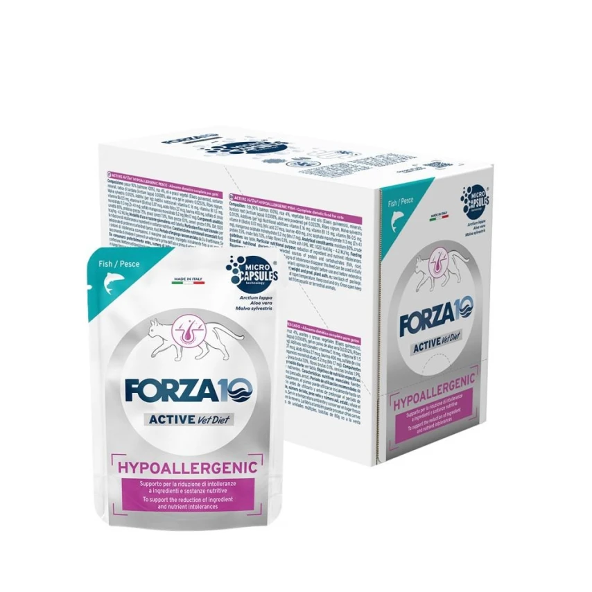 Forza10 Hypoallergenic Gatto al Pesce - Buste 12 x 80 g
