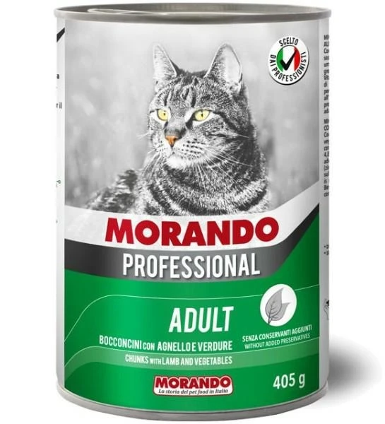 Morando Miglior Gatto Bocconi Agnello e Verdure 24 x 405 g