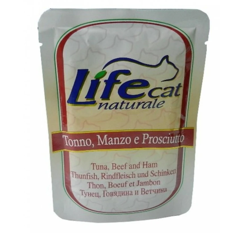 Lifepet Lifecat Buste 30 x 70 g Tonno/Manzo/Prosciutto