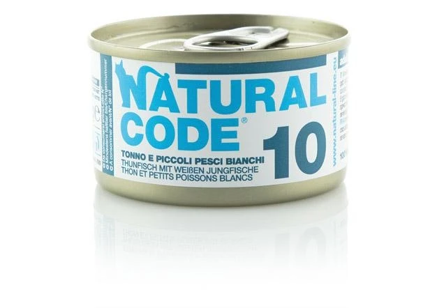 Natural Code 10 Cat Tonno/Pesci Bianchi 85 g
