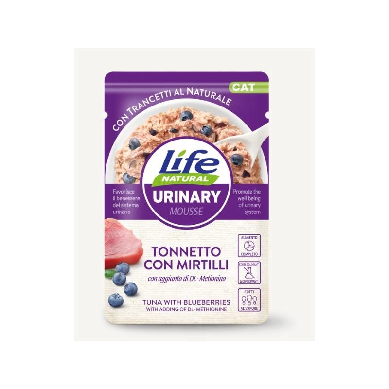 Lifepet Lifecat Buste Urinary Tonnetto e Mirtilli 30 x 70 g