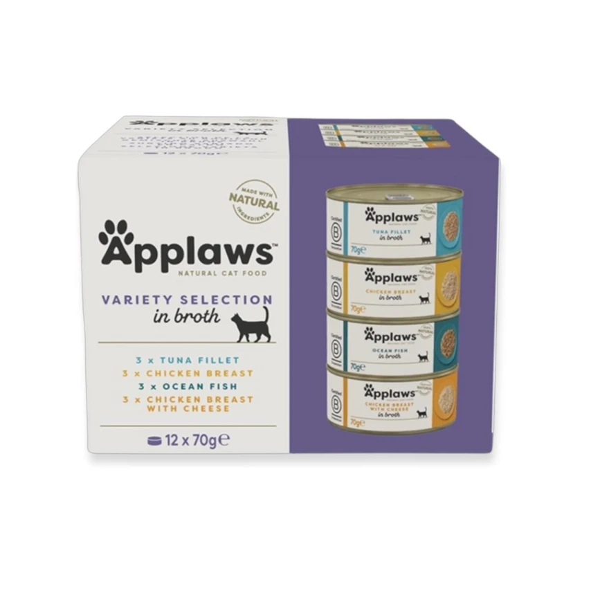 Applaws Selezione mista in brodo 12 x 70 g