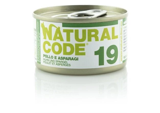 Naturalcode 19 Cat Pollo e Asparagi 85 g - Cibo umido per gatti