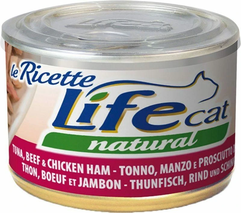Lifepet Lifecat Ricette Tonno/Manzo/Prosciutto 150 g