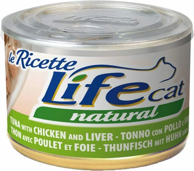 Lifepet Lifecat Ricette Tonno/Pollo/Fegatini 150 g