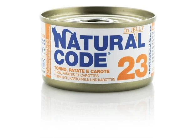 Natural Code 23 Cat Tonno, Patate e Carote 85 g