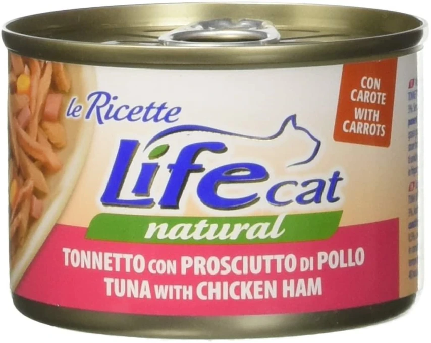 Lifepet Lifecat Ricette Tonno/Prosciutto/Pollo/Carote 150 g