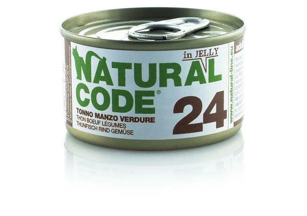Natural Code Cat 24 Tonno, Manzo e Verdure 85 g