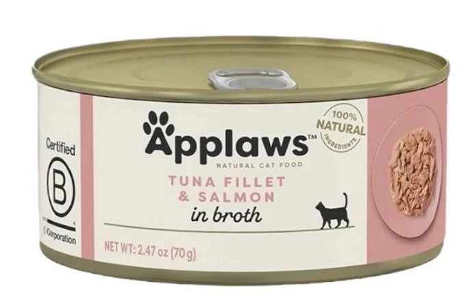 Applaws Filetti di Tonno e Salmone in Brodo per Gatti 70 g