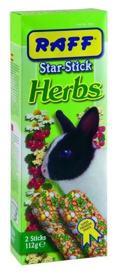 Raff Star-Stick Herbs per conigli nani 112 g