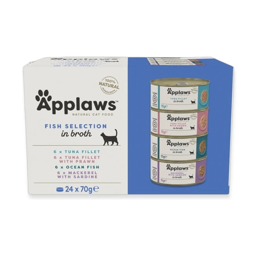 Applaws Multipack Selezione Pesce in Brodo 24 x 70 g