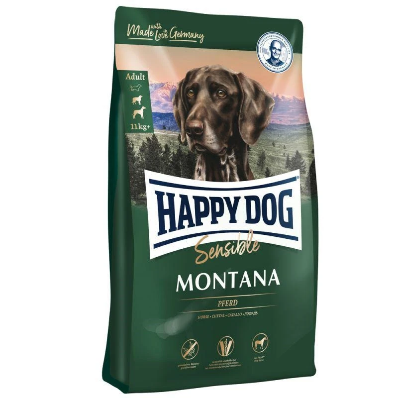HappyDog Montana Cavallo e Patate 10 kg - Mangime secco per cani