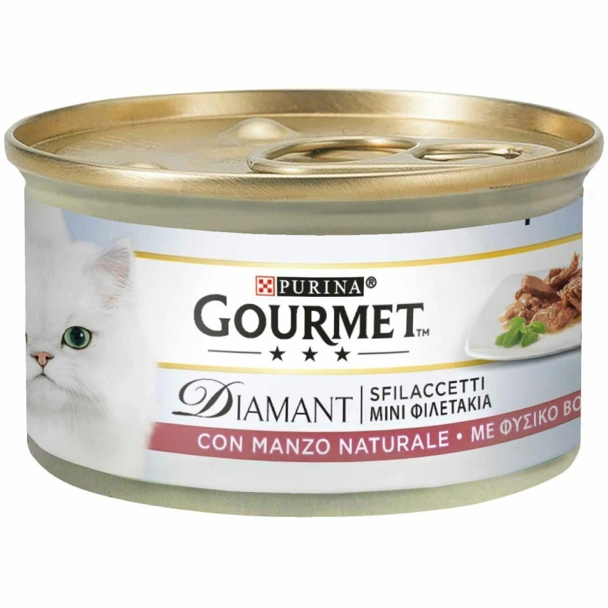Purina Gourmet Diamant Sfilaccetti Manzo 85 g