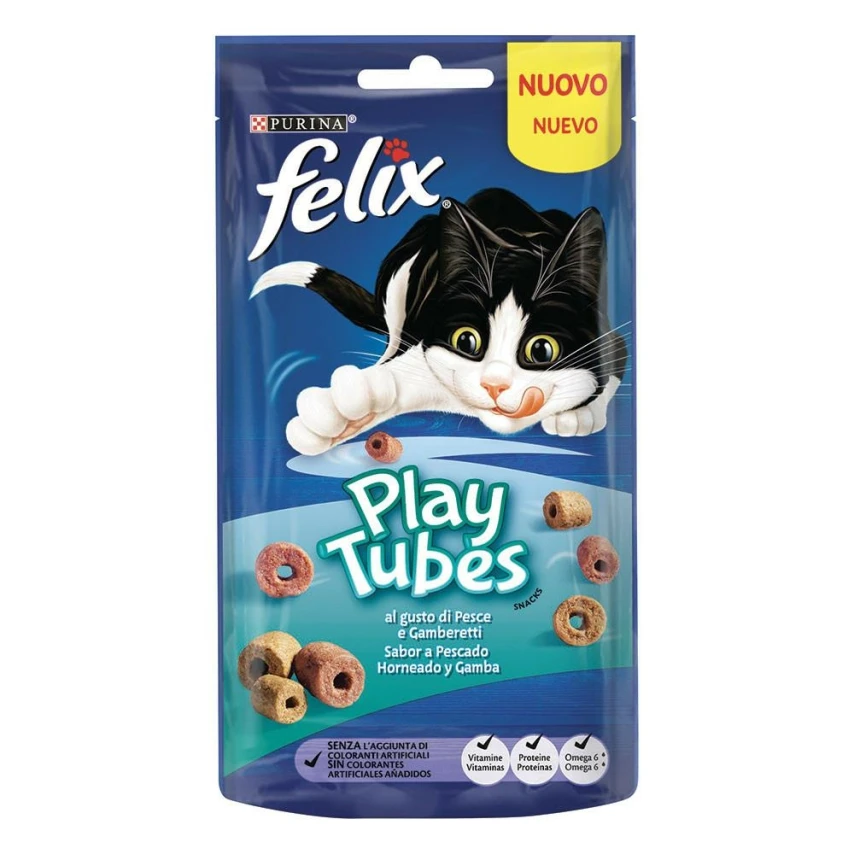 Purina Felix Play Tubes Pesce e Gamberetti 50 g