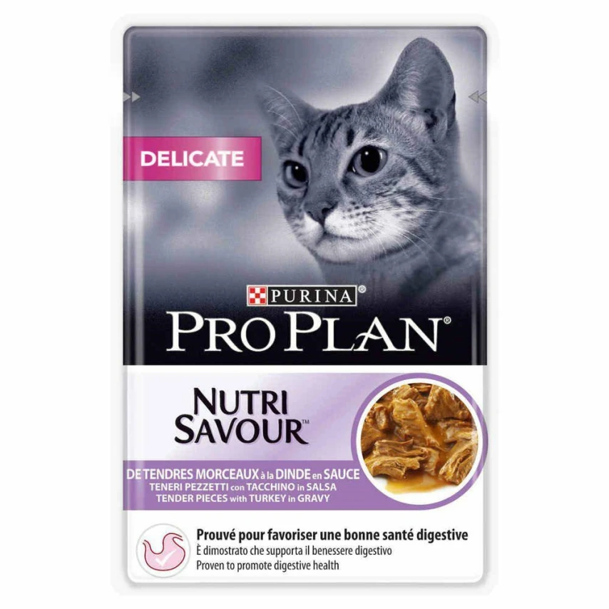 Purina Pro Plan Cat Delicate in Salsa con Tacchino 26 x 85 g