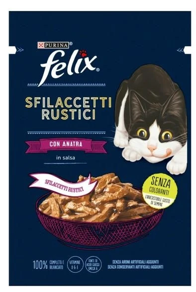 Purina Felix Sfilaccetti Rustici con Anatra 26 x 80 g