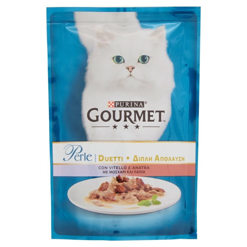 Purina Gourmet Perle Duetti Vitello e Anatra 26 x 85 g