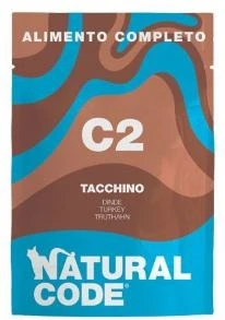 Naturalcode C2 Buste Tacchino per Gatti 12 x 70 g
