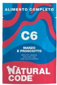 Natural Code C6 Buste Manzo/Prosciutto 12 x 70 g