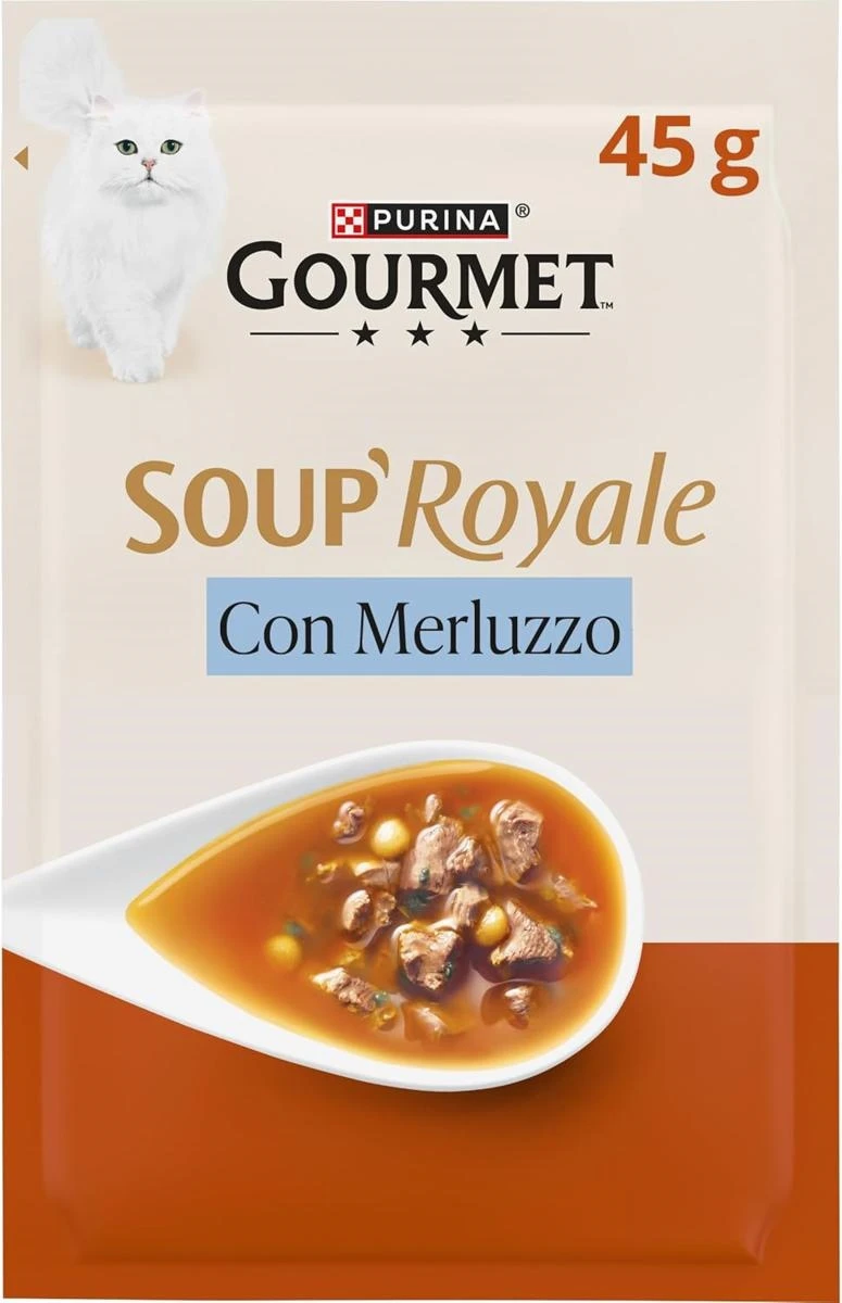 Purina Gourmet Soup Royale Merluzzo – 30 x 45 g