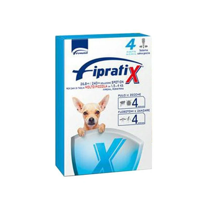 Formenti Fipratix/Fiprotix Spot-On per Cani XS - 4 Pipette