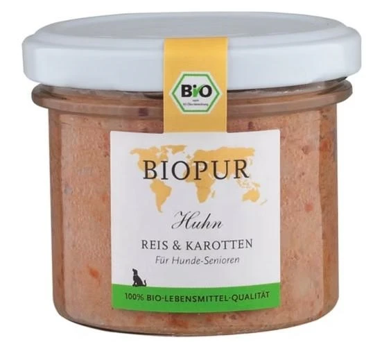 Biopur Dog Pollame/Riso/Carote Vasetto in Vetro da 100g