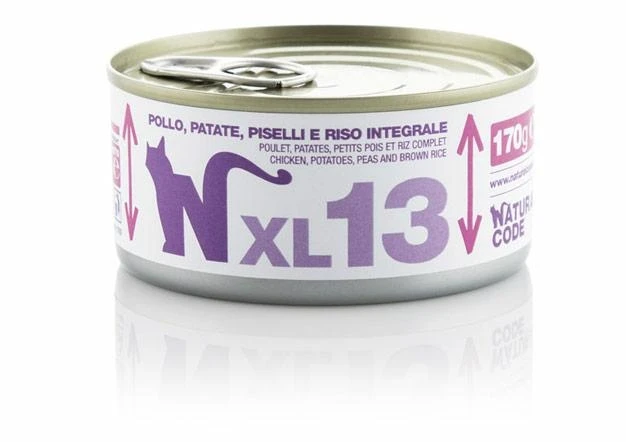 Naturalcode XL 13 Cat Umido Pollo, Patate, Piselli e Riso Integrale 170 g