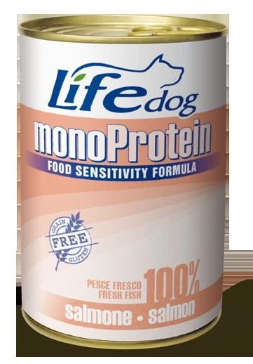 Lifepet Lifedog Mono Salmone 400 g – Cibo umido per cani