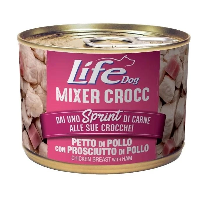 LIFEPET Lifedog Mixer Croc Petto di Pollo/Prosciutto 150 g