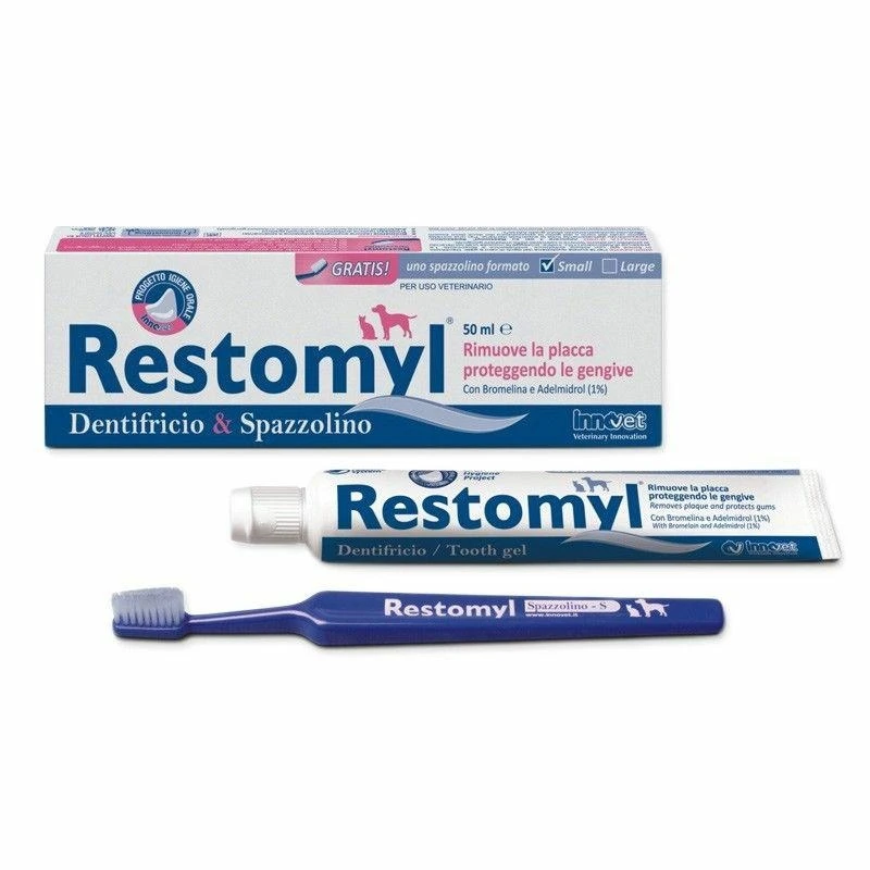 Innovet Restomyl Dentifricio + Spazzolino Extra Soft per cani