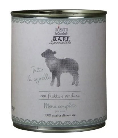 Barf Dog Menù Trito di Agnello 800 g