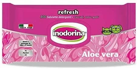 Inodorina Salviette Detergenti Aloe per Cani - 100 pz