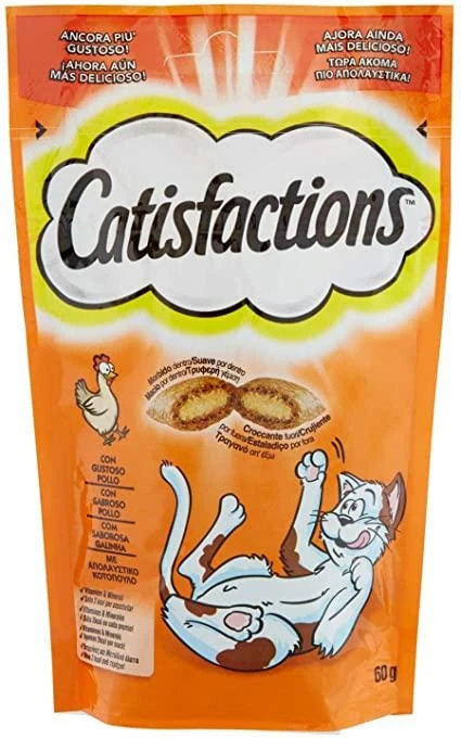 Catisfaction Snack per Gatti al Pollo - Multipack 6 x 60 g