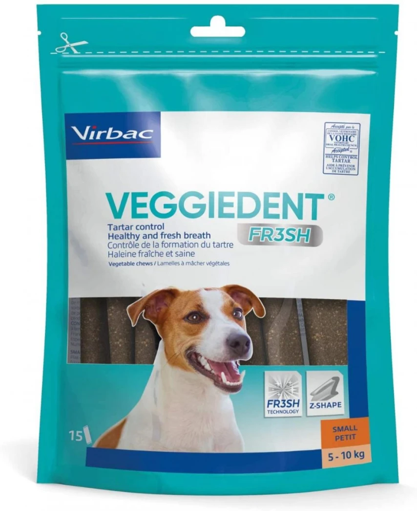 Virbac Veggiedent S 224 g - Snack dentale per cani