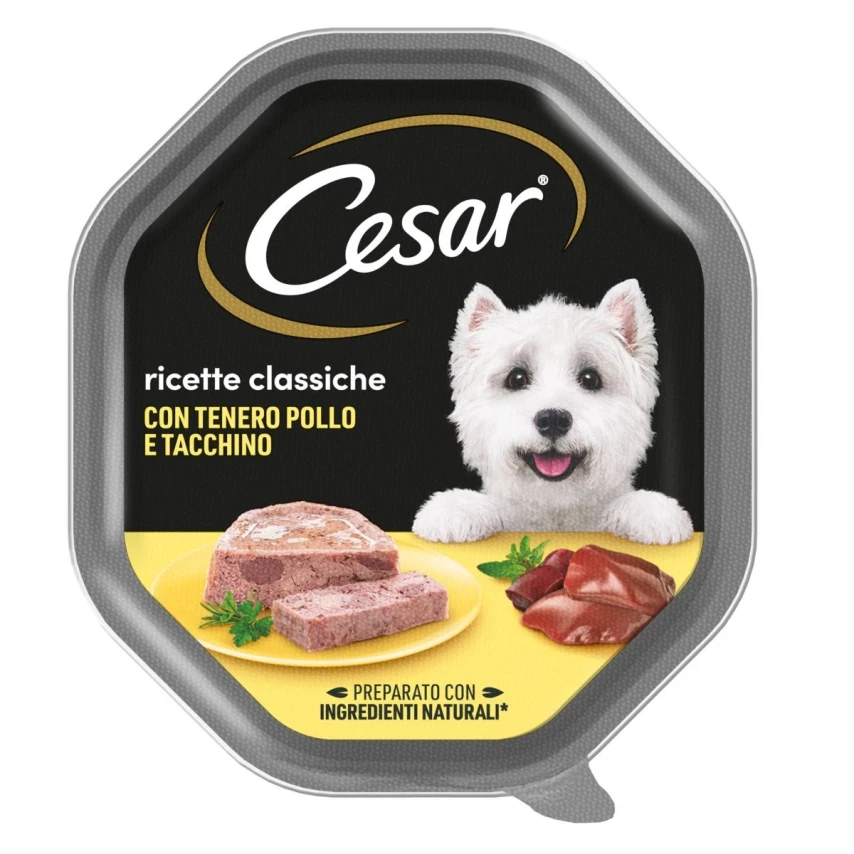 Cesar Ricette Classiche Tenero Pollo e Tacchino 14 x 150 g