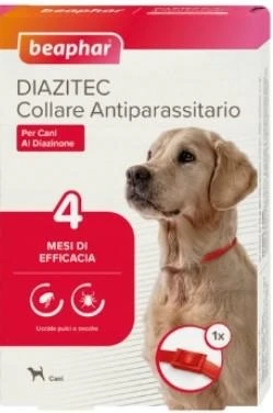 Beaphar Diazitec Collare Antiparassitario per Cani - Rosso