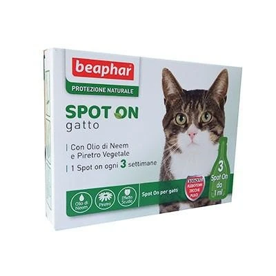Beaphar Spot On Gatto - Antiparassitario, 3 Pipette